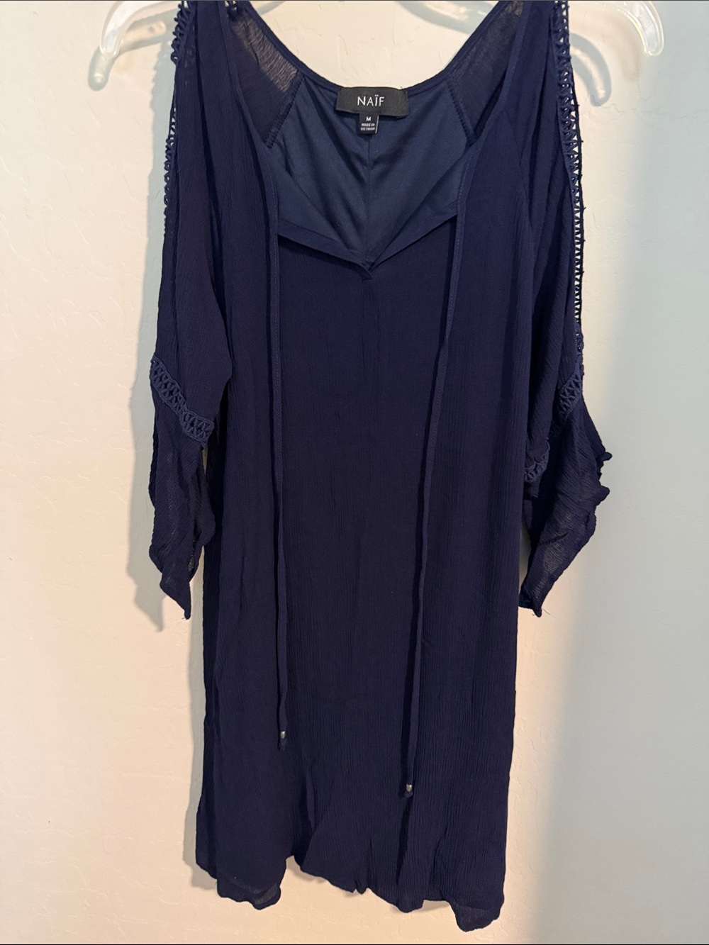 NAIF Navy Blue Lightweight Swim Cover-Up Tunic